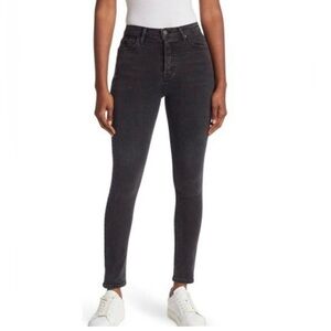 #256 GRLFRND Karolina Super High Rise Jeans in Black Rain